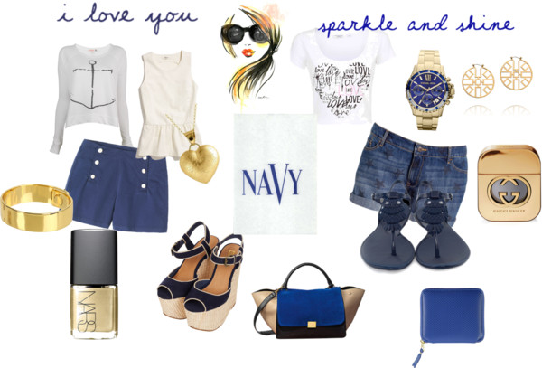 Gold & Navy Love