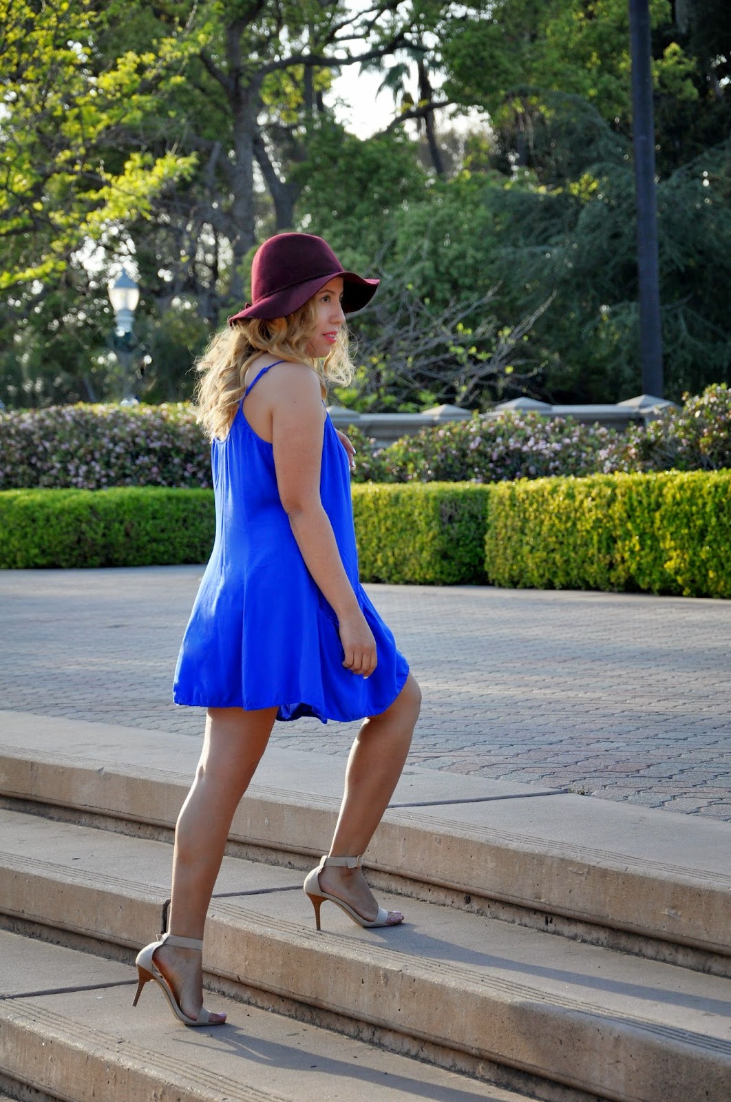 Majorelle Blue Slip Dress