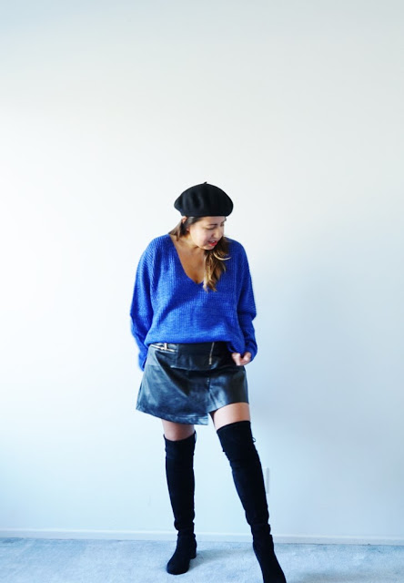 Skirt and Slouchy Sweater for Fall