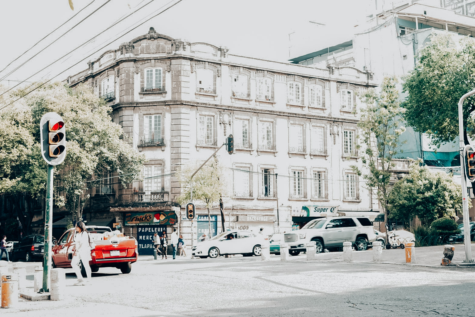 Building in Roma Norte in Mexico City.