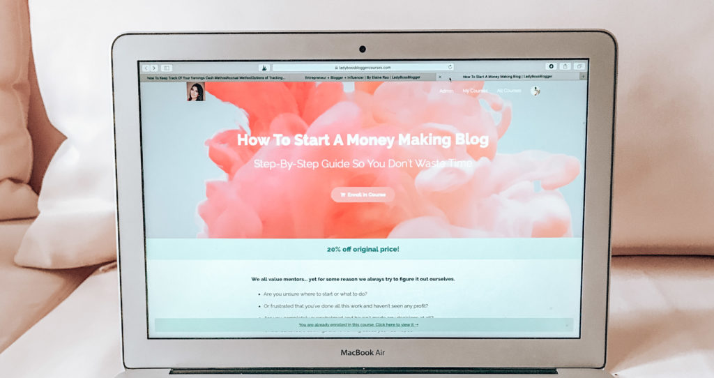 Money making blog course