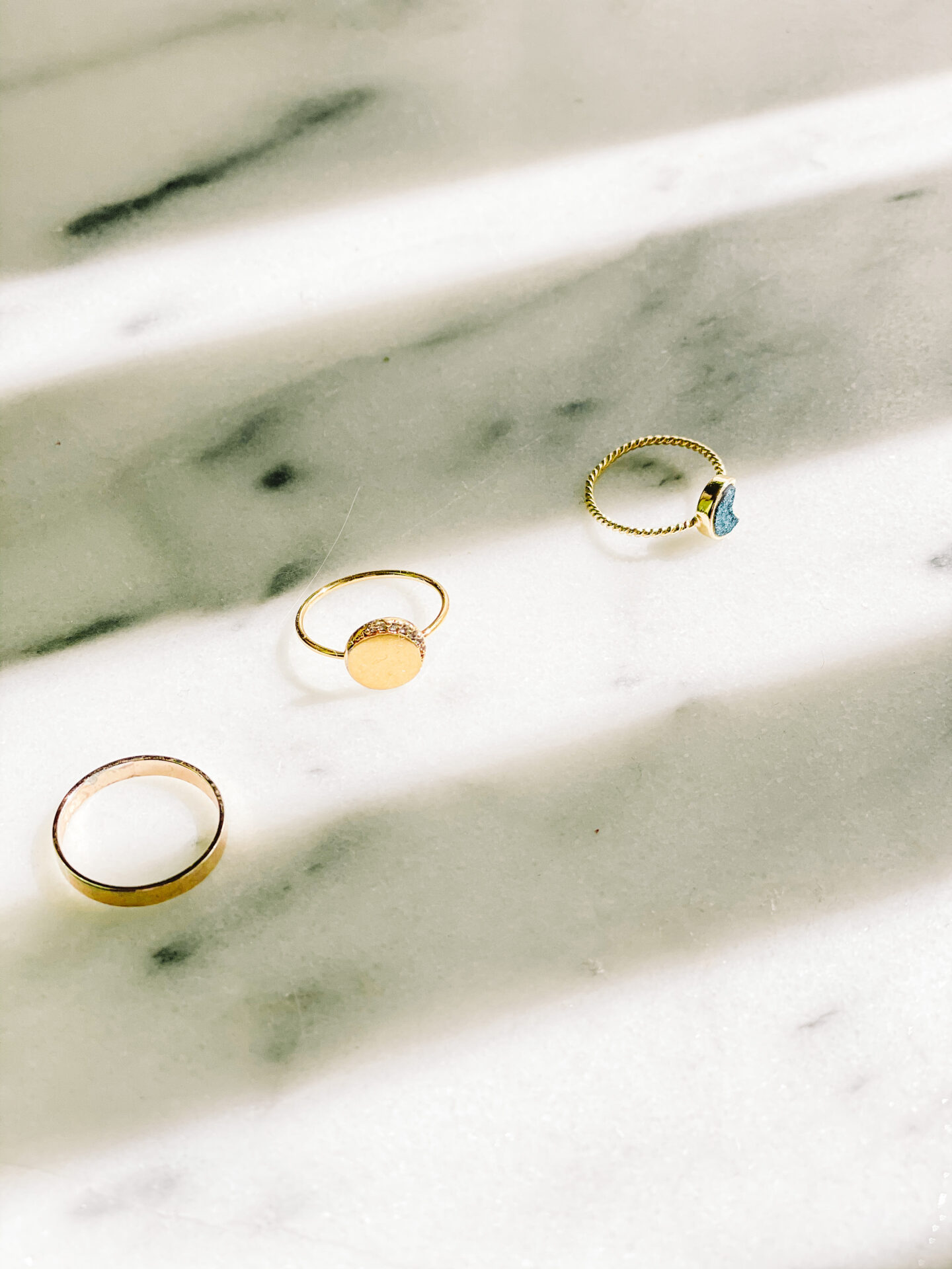 Gold dainty rings 