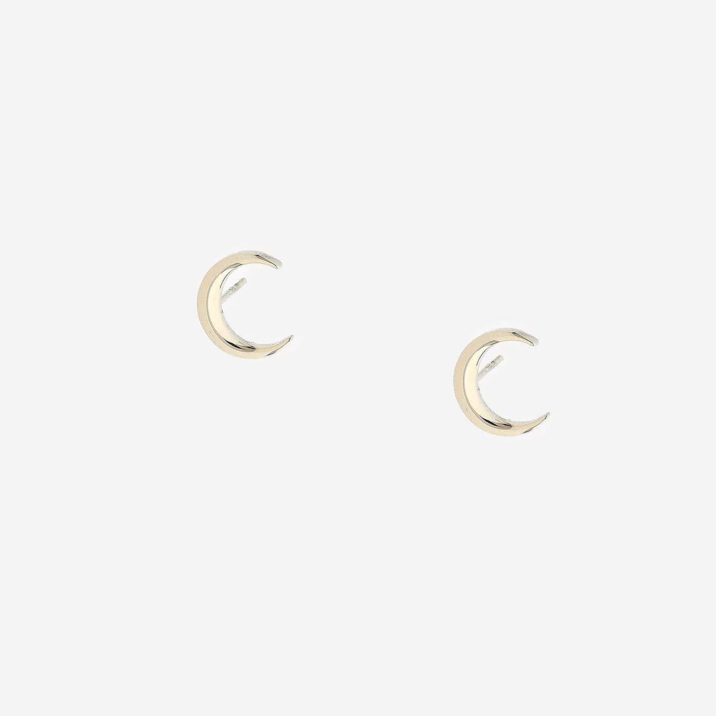 moon gold stud earrings